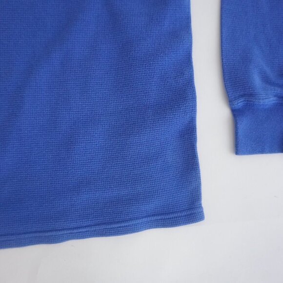 Polo Ralph Lauren Blue Waffle Knit Lightweight Long Sleeve Shirt Med - Picture 8 of 11